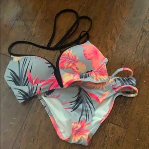 PINK | floral bikini set